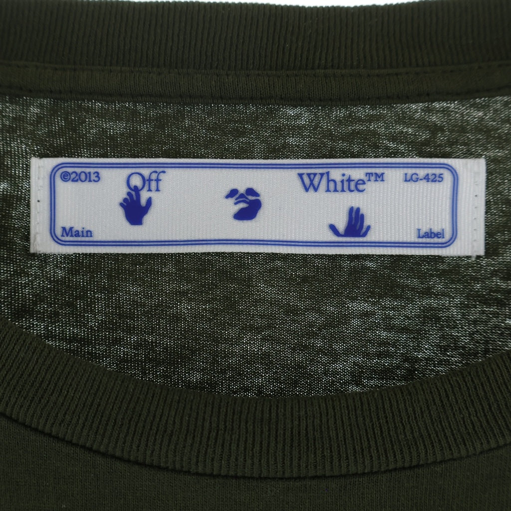 OFF-WHITE(オフホワイト) 21SS Vintage Paint T-Shirt 半袖Tシャツ カーキ OMAA027S21JER002
