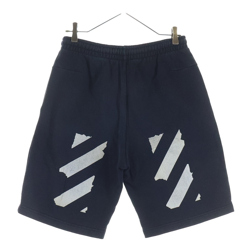 OFF-WHITE(オフホワイト) 20SS Tape Arrow Sweat Shorts テープロゴ スウェットハーフパンツ ショーツ ブラック OMCI006R20E30002