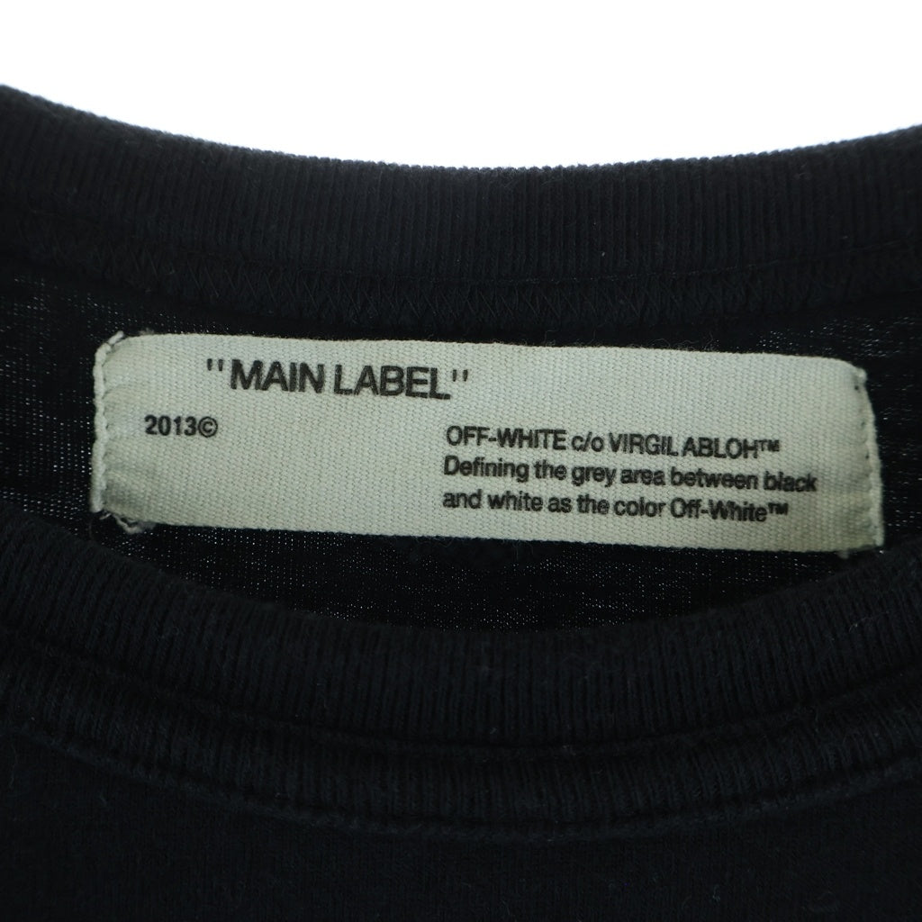 OFF-WHITE(オフホワイト) 18SS Fire Tape T-Shirt 半袖Tシャツ ブラック OMAA002S18185006