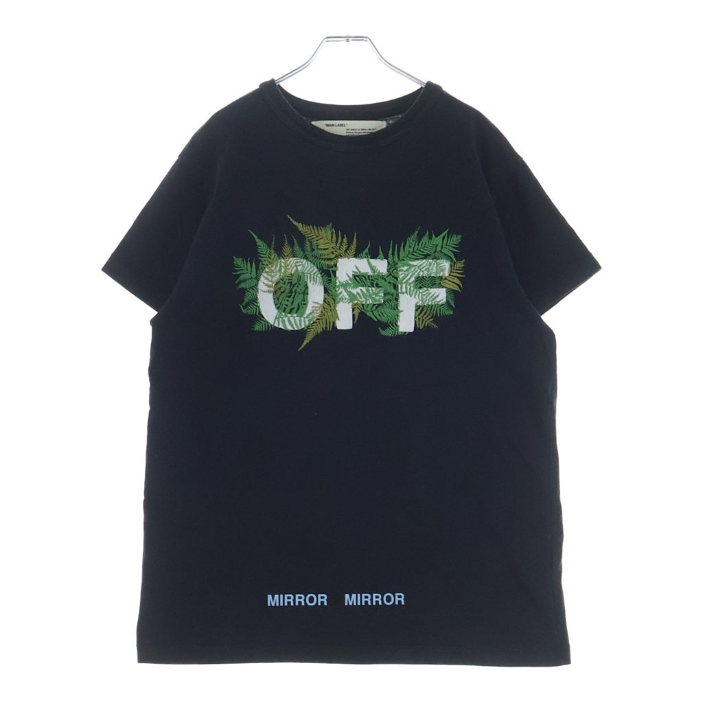 OFF-WHITE(オフホワイト) 17SS Tree T-Shirt ロゴ刺繍 半袖Tシャツ ブラック