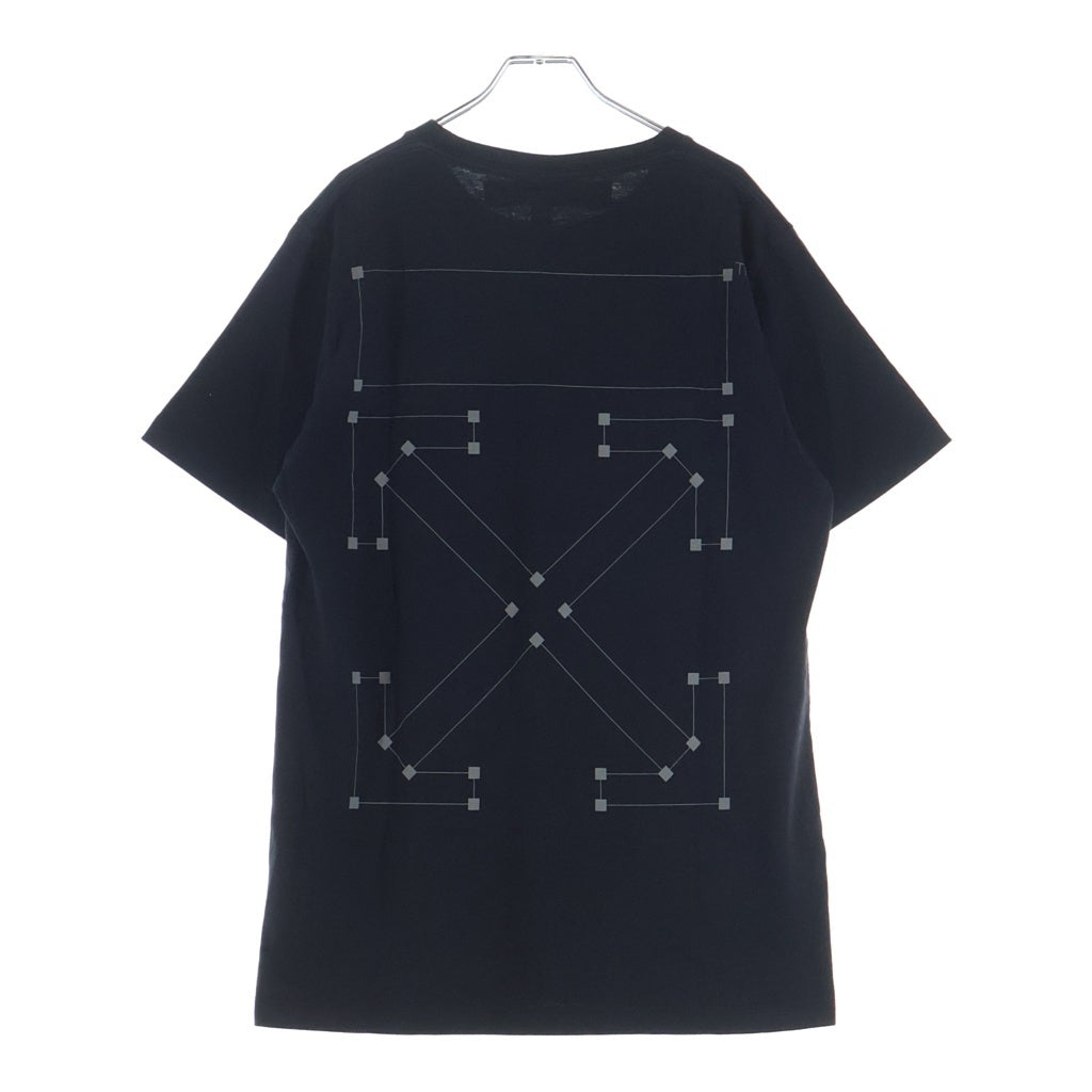 OFF-WHITE(オフホワイト) 19AW Back Bone T-Shirt バックボーン 半袖Tシャツ ブラック OMAA027E19185001