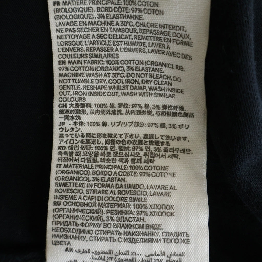 AMI Alexandre Mattiussi(アミアレクサンドルマテュッシ) L/S T-Shirt ハートロゴ刺繍 長袖Tシャツ ロンT ブラック E22UTS200.701