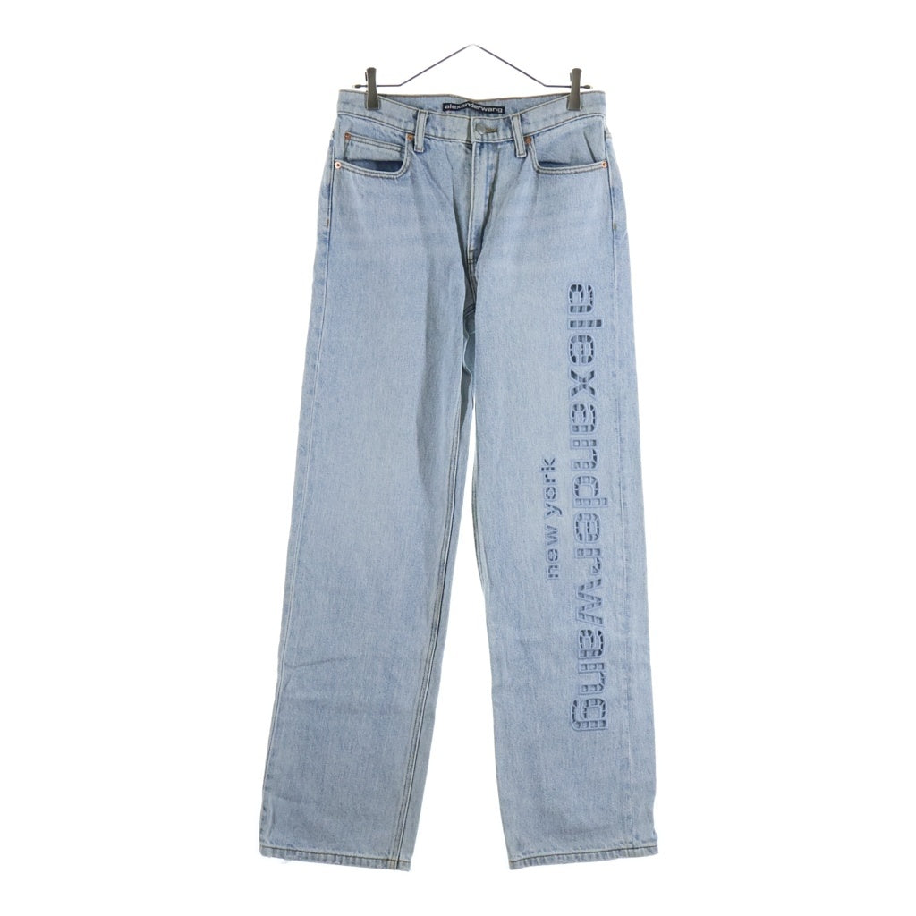 ALEXANDER WANG(アレキサンダーワン) Az Cut Out Logo Jean カットアウトロゴ デニムパンツ ジーンズ インディゴ レディース 4DC1244221