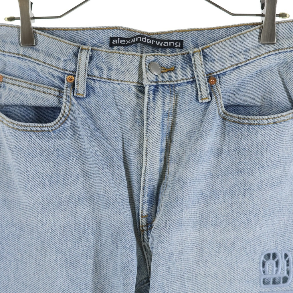 ALEXANDER WANG(アレキサンダーワン) Az Cut Out Logo Jean カットアウトロゴ デニムパンツ ジーンズ インディゴ レディース 4DC1244221