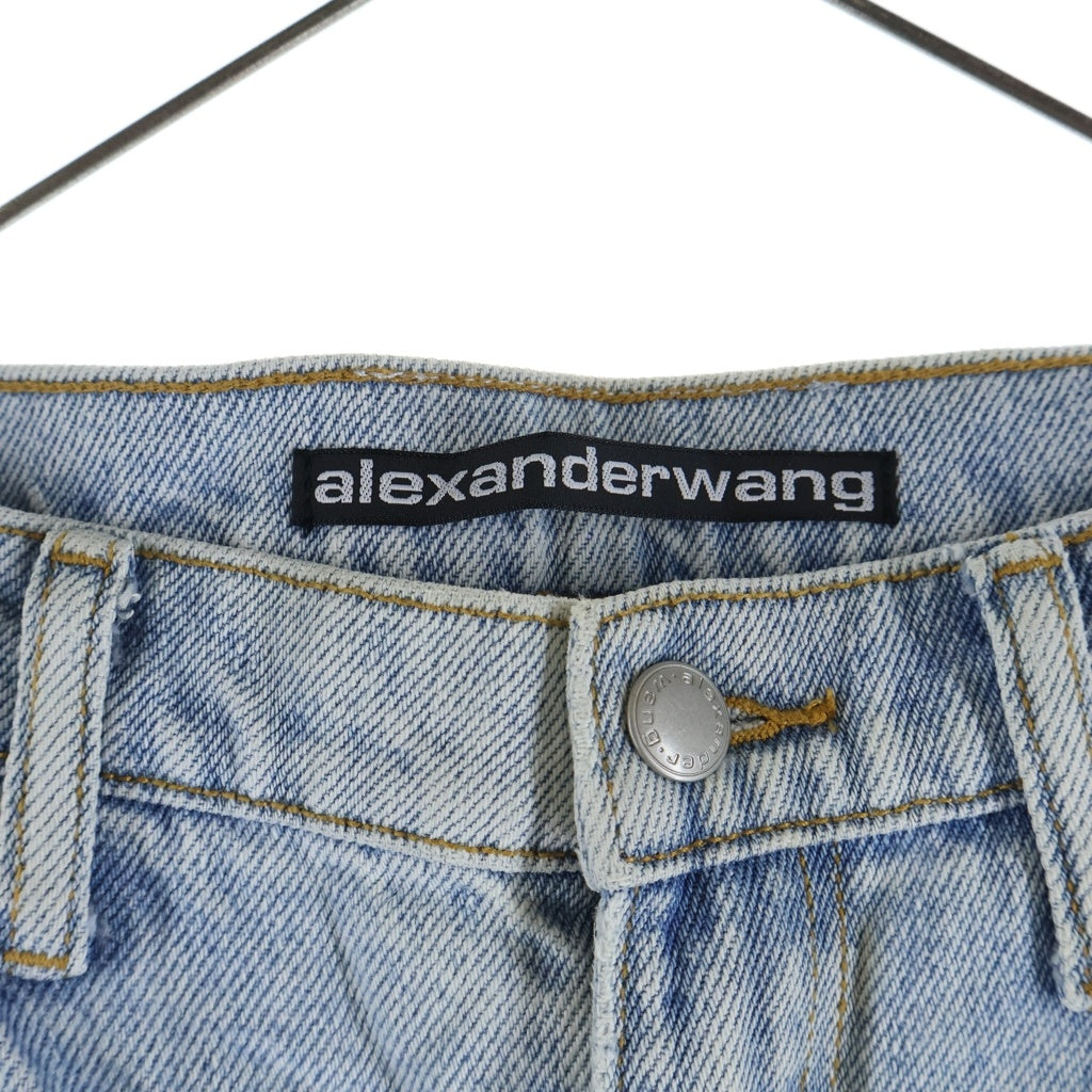 ALEXANDER WANG(アレキサンダーワン) Az Cut Out Logo Jean カットアウトロゴ デニムパンツ ジーンズ インディゴ レディース 4DC1244221