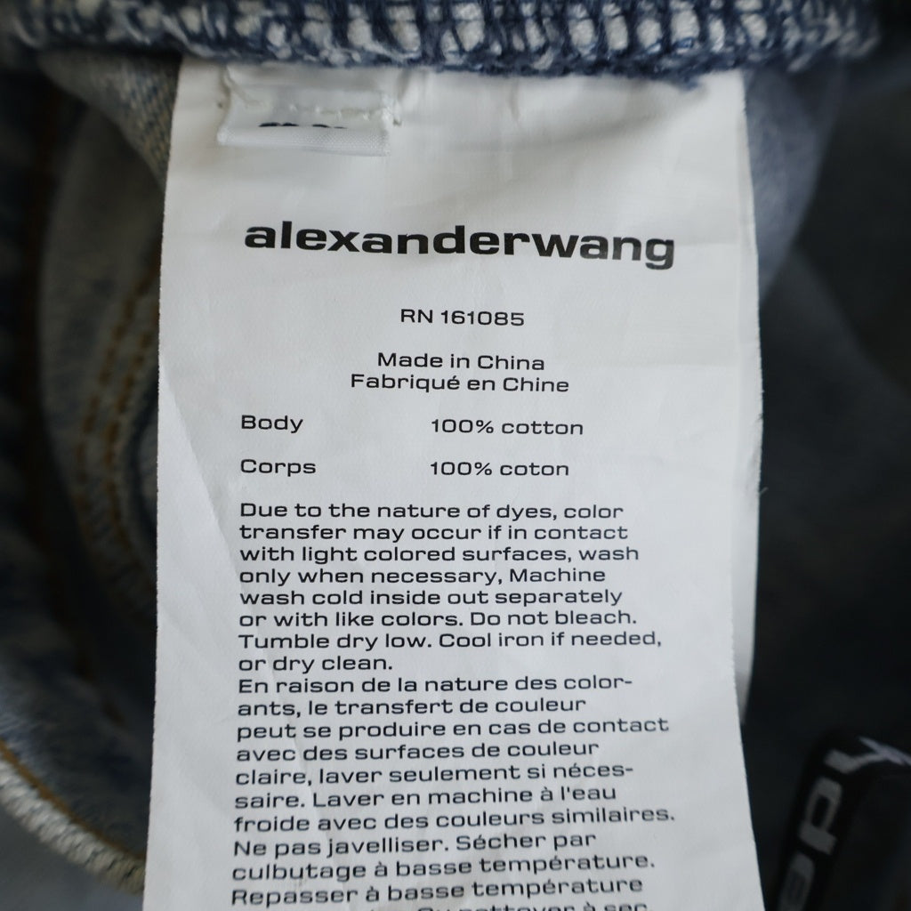 ALEXANDER WANG(アレキサンダーワン) Az Cut Out Logo Jean カットアウトロゴ デニムパンツ ジーンズ インディゴ レディース 4DC1244221