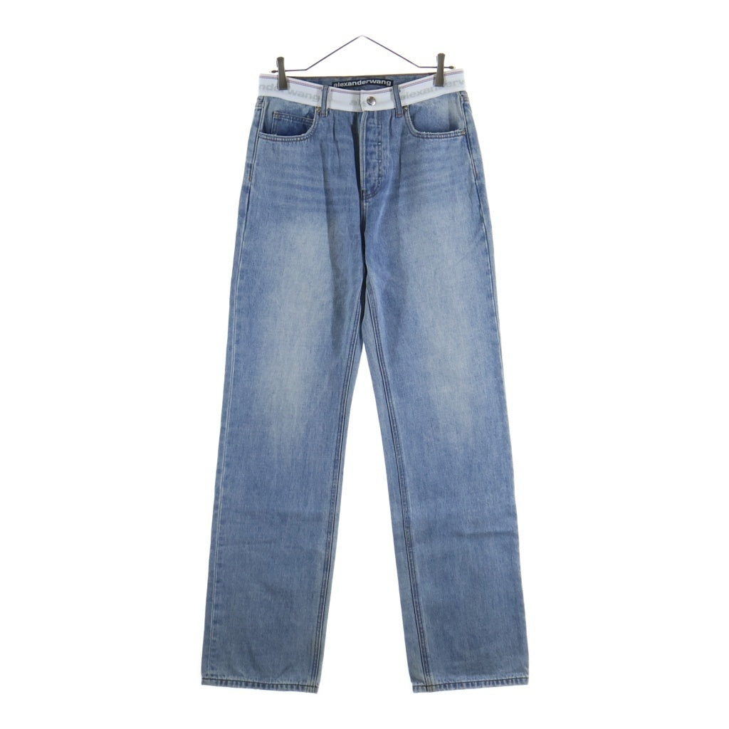 ALEXANDER WANG(アレキサンダーワン) Waist Logo Jean ウエストロゴデニムパンツ ジーンズ インディゴ レディース 4DC42244241