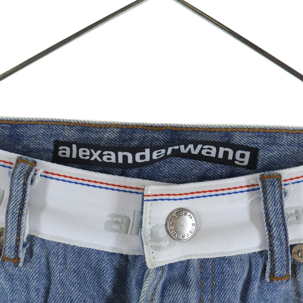 ALEXANDER WANG(アレキサンダーワン) Waist Logo Jean ウエストロゴデニムパンツ ジーンズ インディゴ レディース 4DC42244241