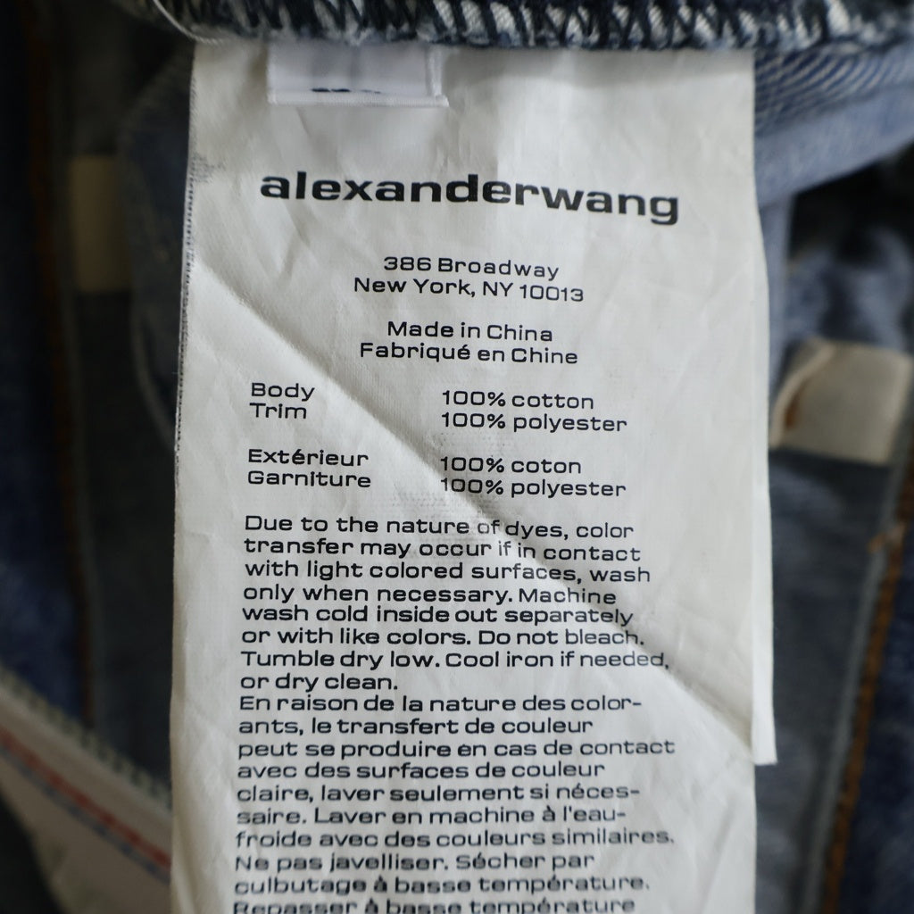 ALEXANDER WANG(アレキサンダーワン) Waist Logo Jean ウエストロゴデニムパンツ ジーンズ インディゴ レディース 4DC42244241
