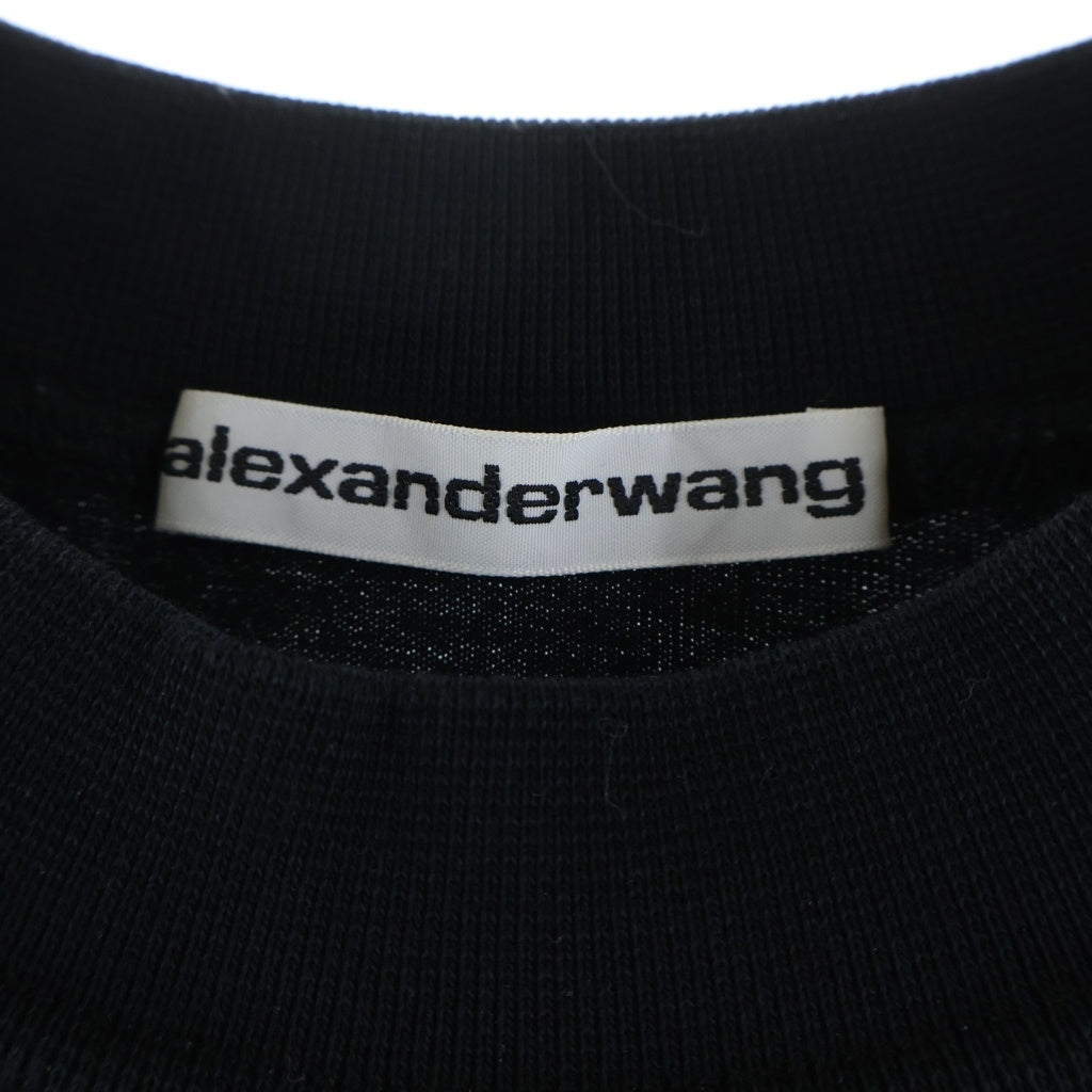 ALEXANDER WANG(アレキサンダーワン) Cropped T-Shirt クロップド半袖Tシャツ ブラック レディース