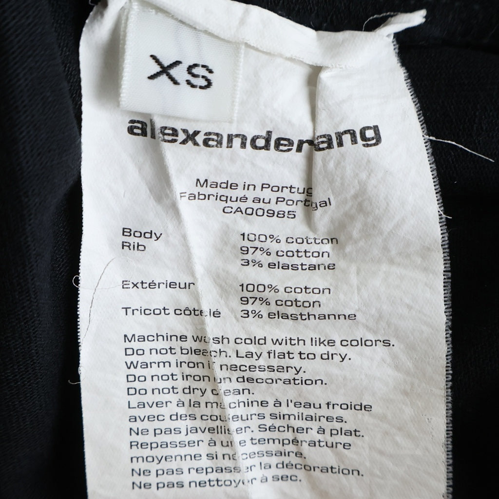 ALEXANDER WANG(アレキサンダーワン) Cropped T-Shirt クロップド半袖Tシャツ ブラック レディース