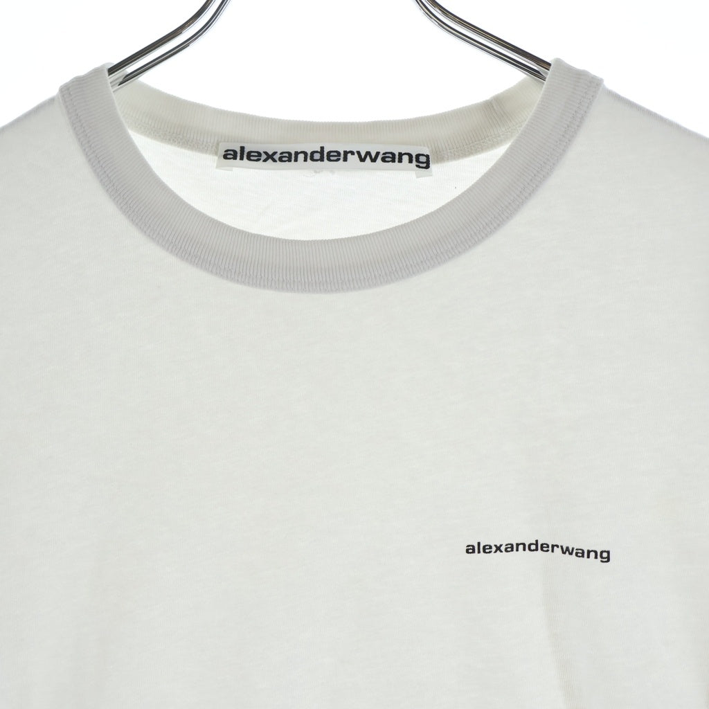 ALEXANDER WANG(アレキサンダーワン) Cropped T-Shirt クロップド半袖Tシャツ ホワイト レディース