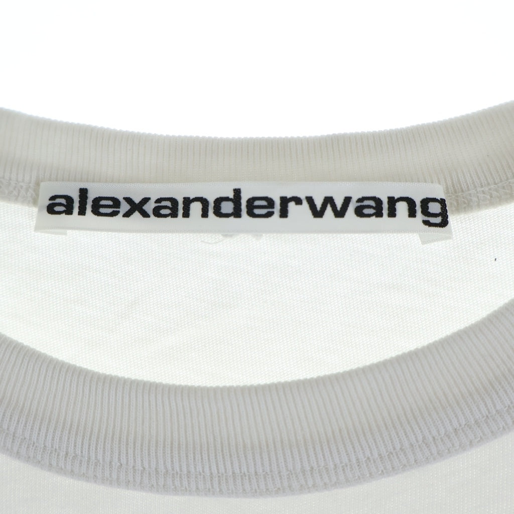 ALEXANDER WANG(アレキサンダーワン) Cropped T-Shirt クロップド半袖Tシャツ ホワイト レディース