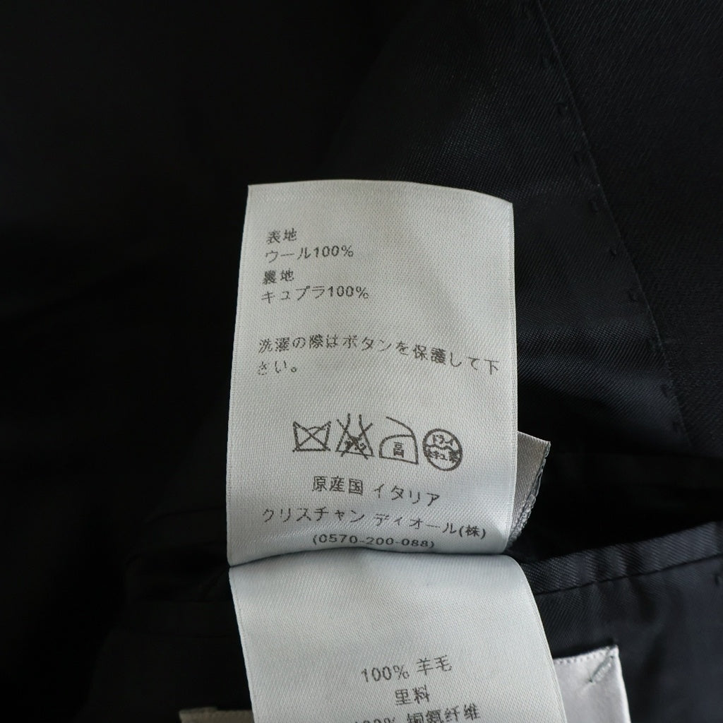 Dior HOMME(ディオールオム) Zip Wool Tailored Jacket 2B ウールテーラードジャケット ブラック 433C213D2200