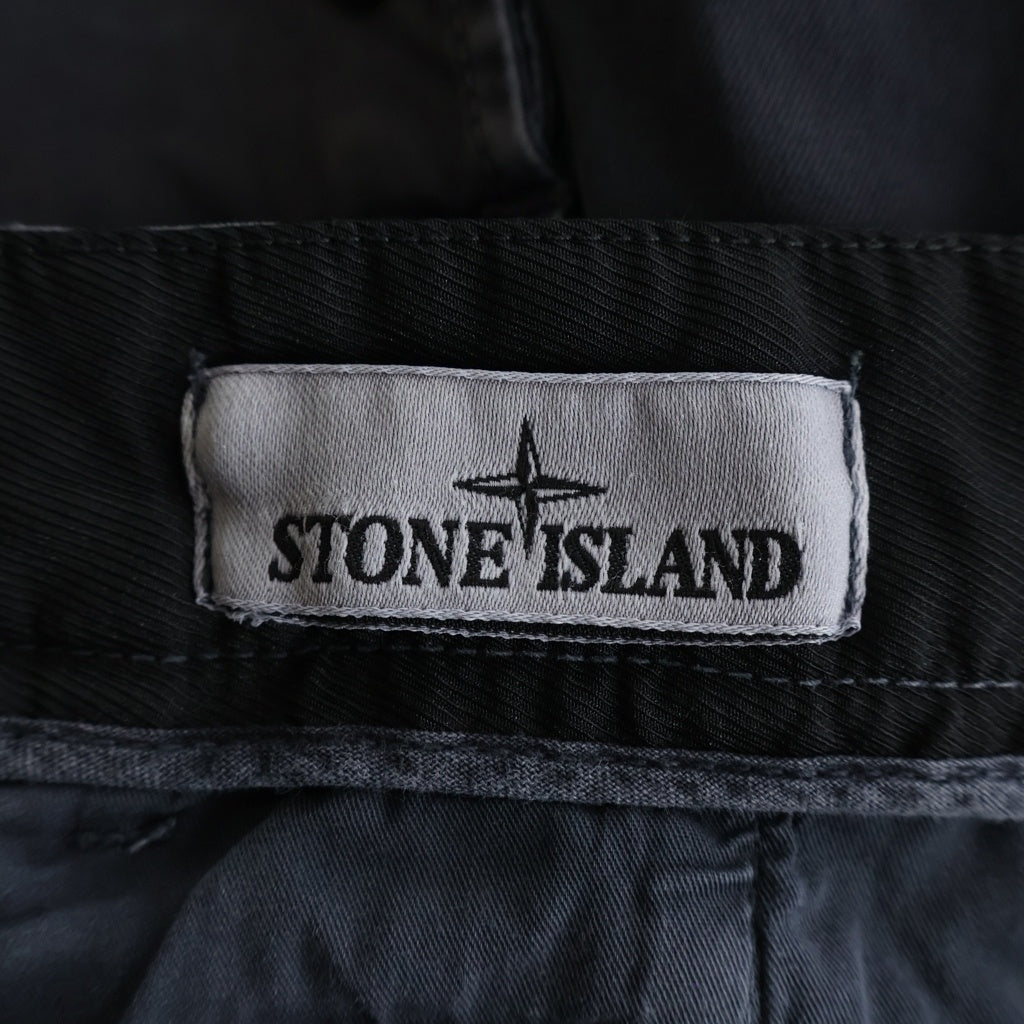 STONE ISLAND(ストーンアイランド) TYPE-SL Cargo Pants ロゴワッペン フェード加工 カーゴパンツ グレー 7715303L1