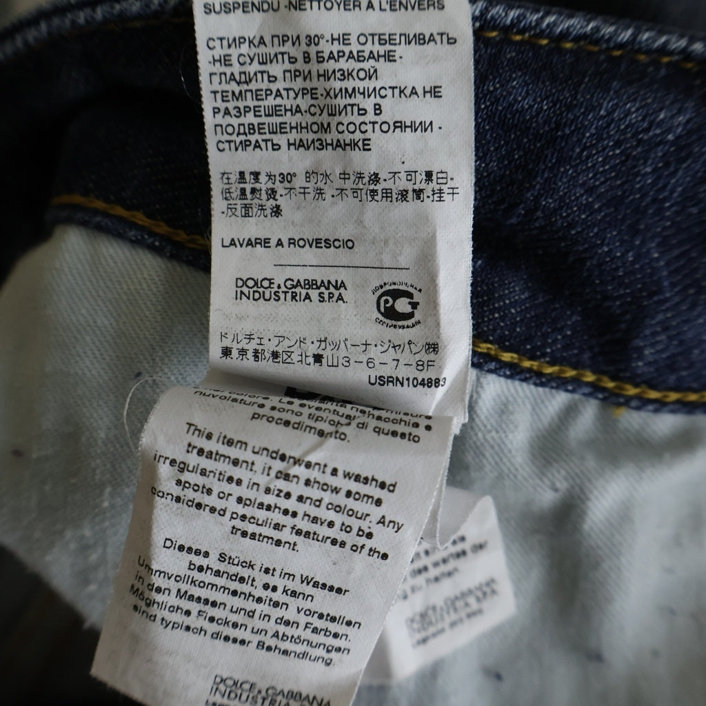 DOLCE & GABBANA(ドルチェアンドガッバーナ) Denim Pants ダメージ加工 スキニーデニムパンツ インディゴ レディース S50449 SD984