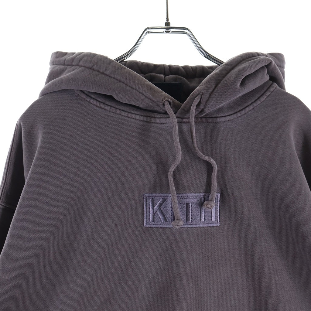 KITH(キス) 20AW Williams III Hoodie KH2559 ウィリアムズ ボックスロゴ刺繍 スウェット プルオーバーパーカー ブラウン