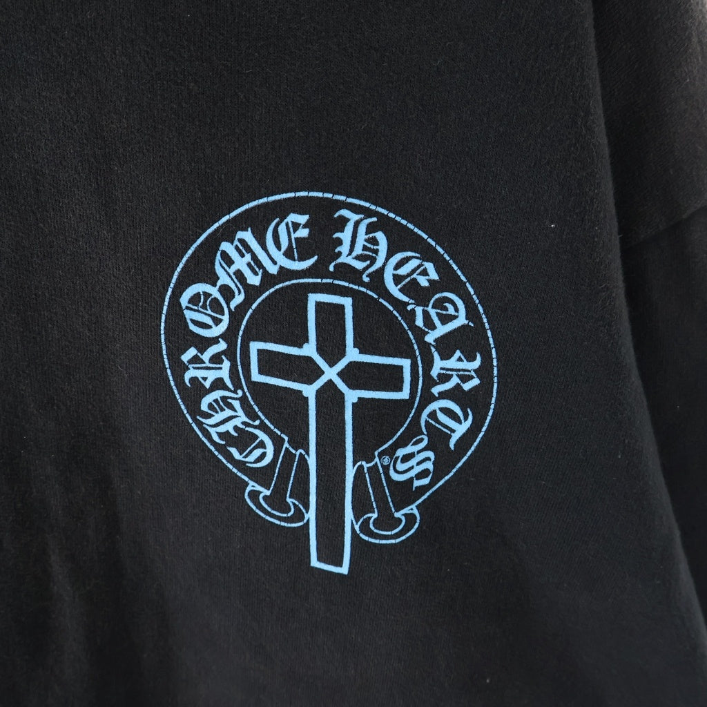 CHROME HEARTS(クロムハーツ) MAPPLETHORPE HOODIE メイプルソープ ホースシュー フーディー プルオーバー スウェットパーカー ブルー/ブラック