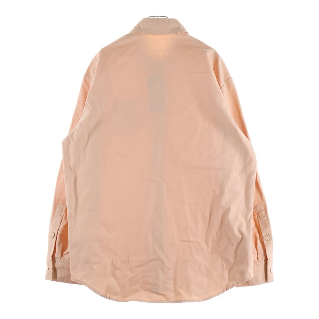 RAF SIMONS(ラフシモンズ) 23SS Straight Fit Denim Shirt 231-M242 ロゴパッチ ストレートフィット デニム長袖シャツ ピンク