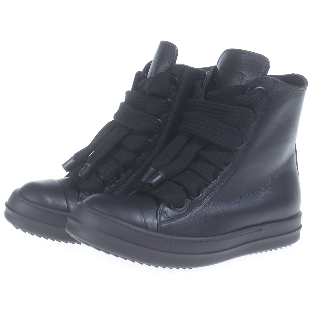 Rick Owens(リックオウエンス) JUMBOLACE SNEAKER ジャンボレース レザーハイカットスニーカー ブラック RP01F6878-LCOW2
