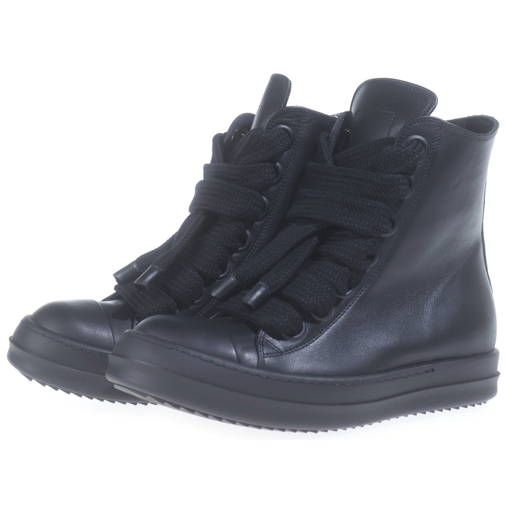 Rick Owens(リックオウエンス) JUMBOLACE SNEAKER ジャンボレース レザーハイカットスニーカー ブラック RP01F6878-LCOW2