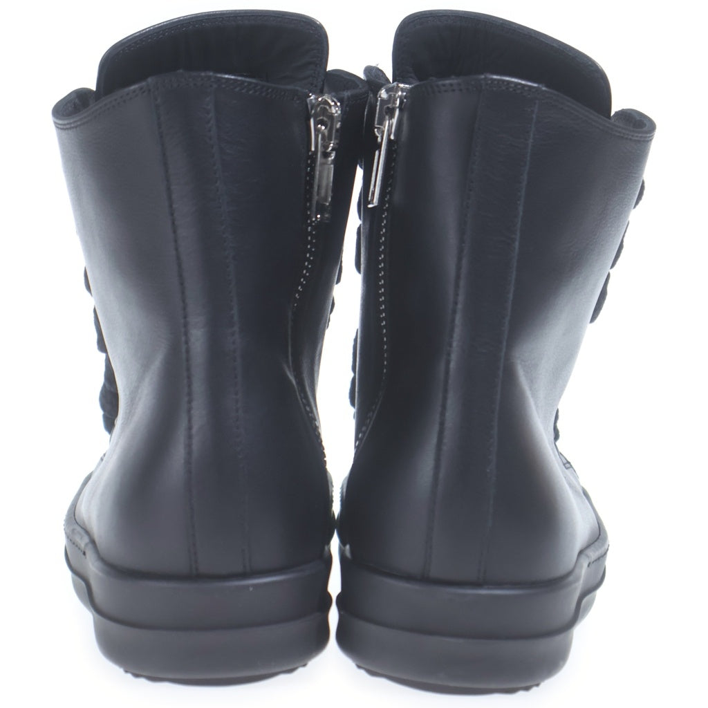 Rick Owens(リックオウエンス) JUMBOLACE SNEAKER ジャンボレース レザーハイカットスニーカー ブラック RP01F6878-LCOW2