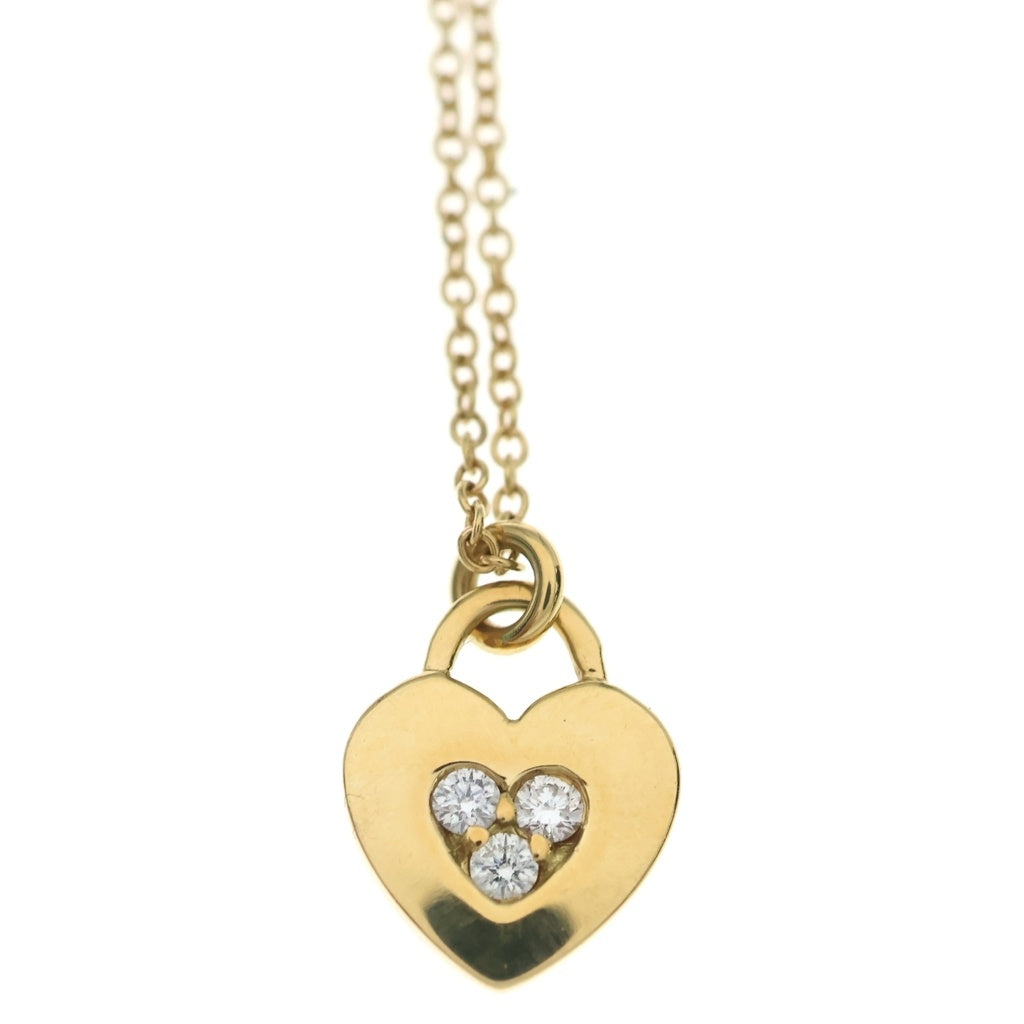 TIFFANY & Co.(ティファニー) 18KYG ハートロック ダイヤモンド ペンダントトップ イエローゴールド レディース