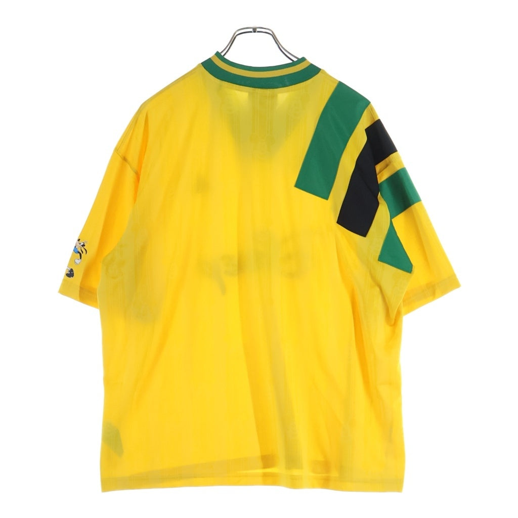 BRAIN-DEAD(ブレインデッド) ×adidas ×Disney Football Jersey アディダス ディズニー フットボールシャツ 半袖Tシャツ イエロー KR5195