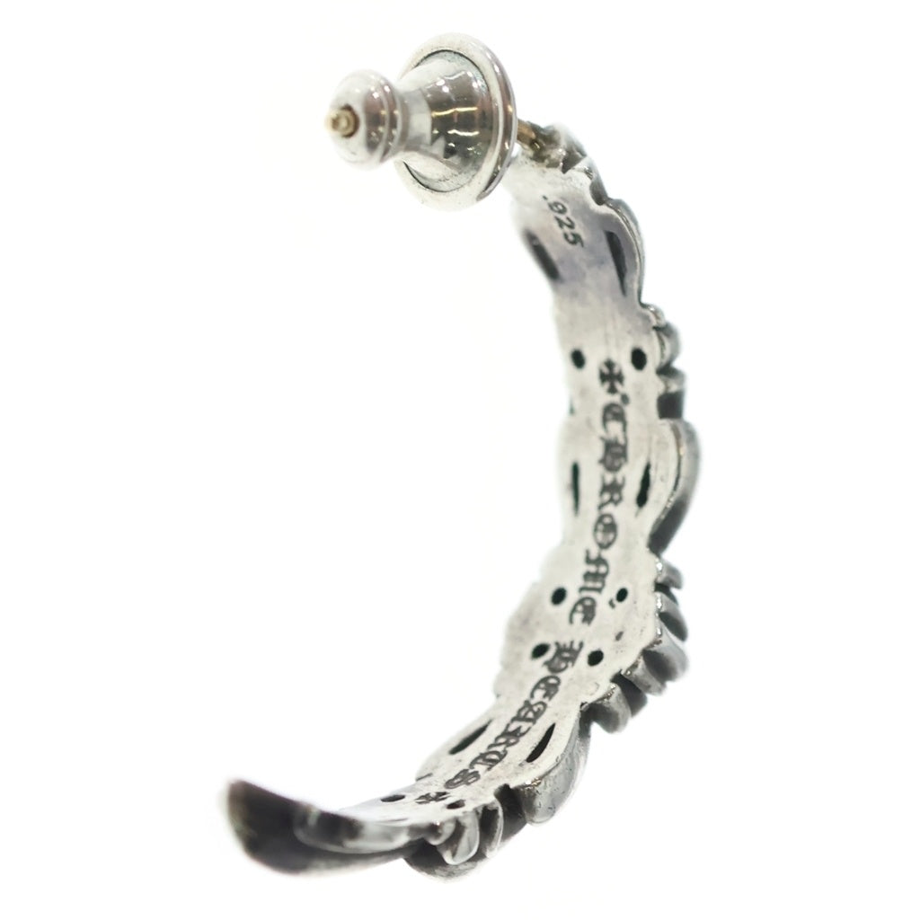 CHROME HEARTS(クロムハーツ) ダブルフローラルクロスフープピアス シルバー