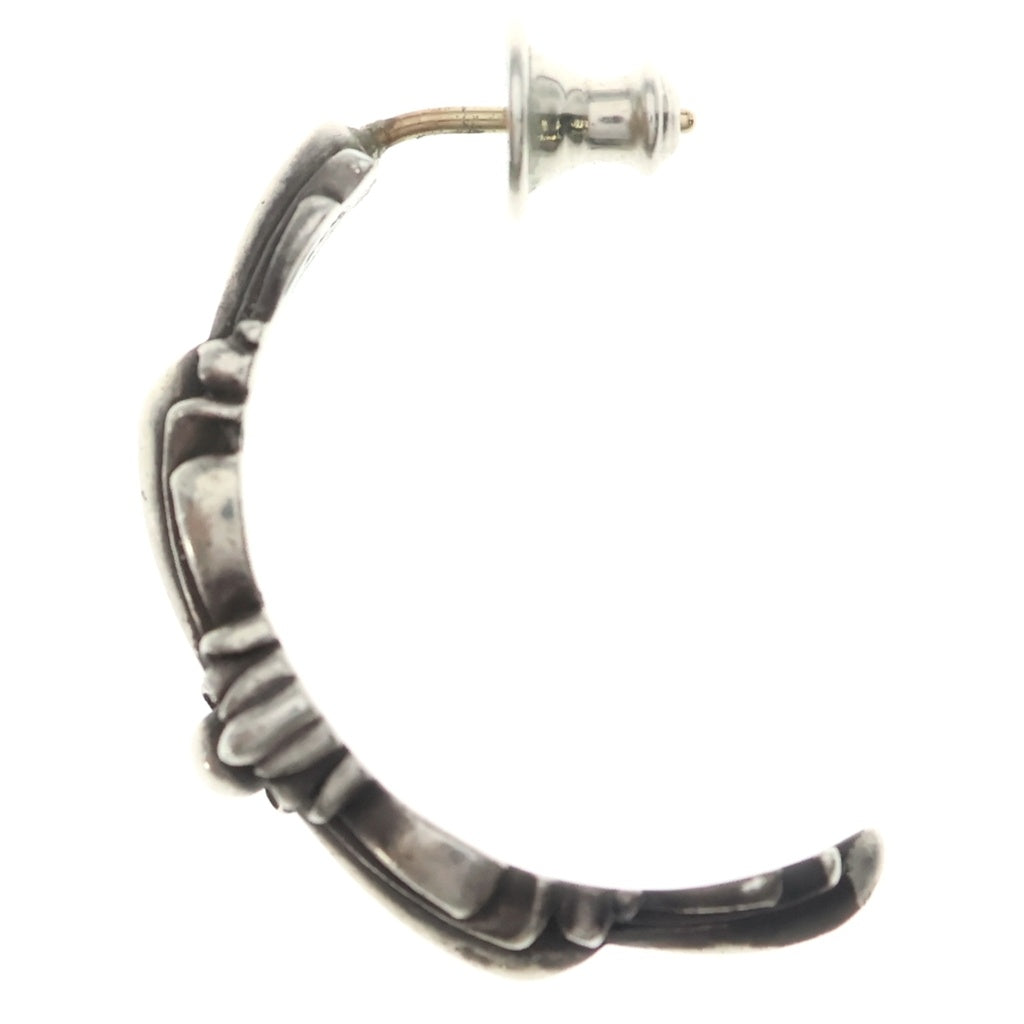 CHROME HEARTS(クロムハーツ) ダブルフローラルクロスフープピアス シルバー