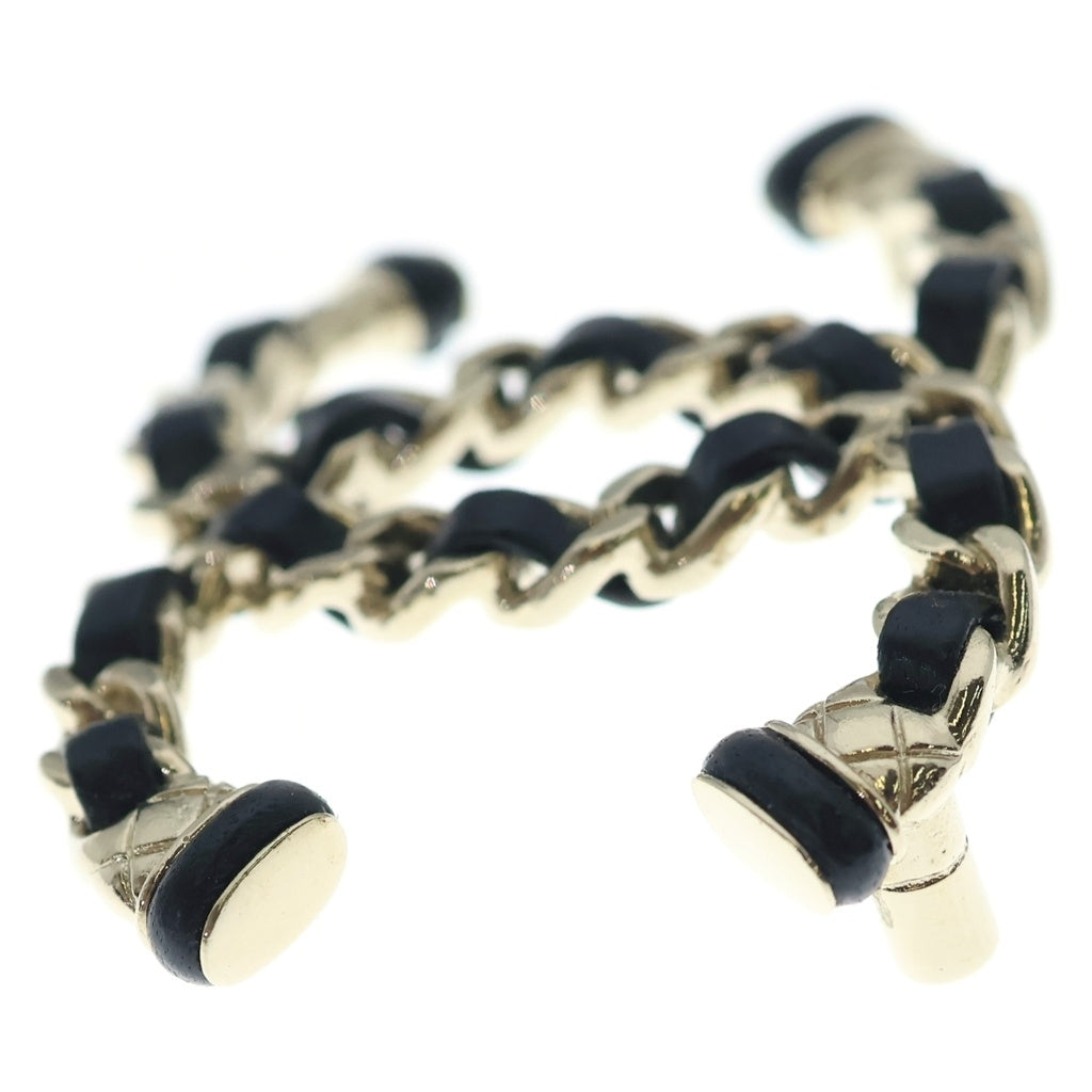 CHANEL(シャネル) Coco Brooch ココマーク レザーブローチ ブラック/ゴールド レディース