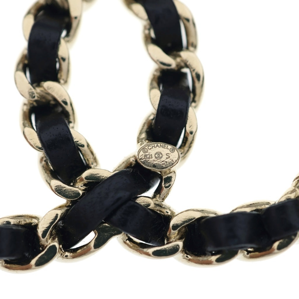 CHANEL(シャネル) Coco Brooch ココマーク レザーブローチ ブラック/ゴールド レディース