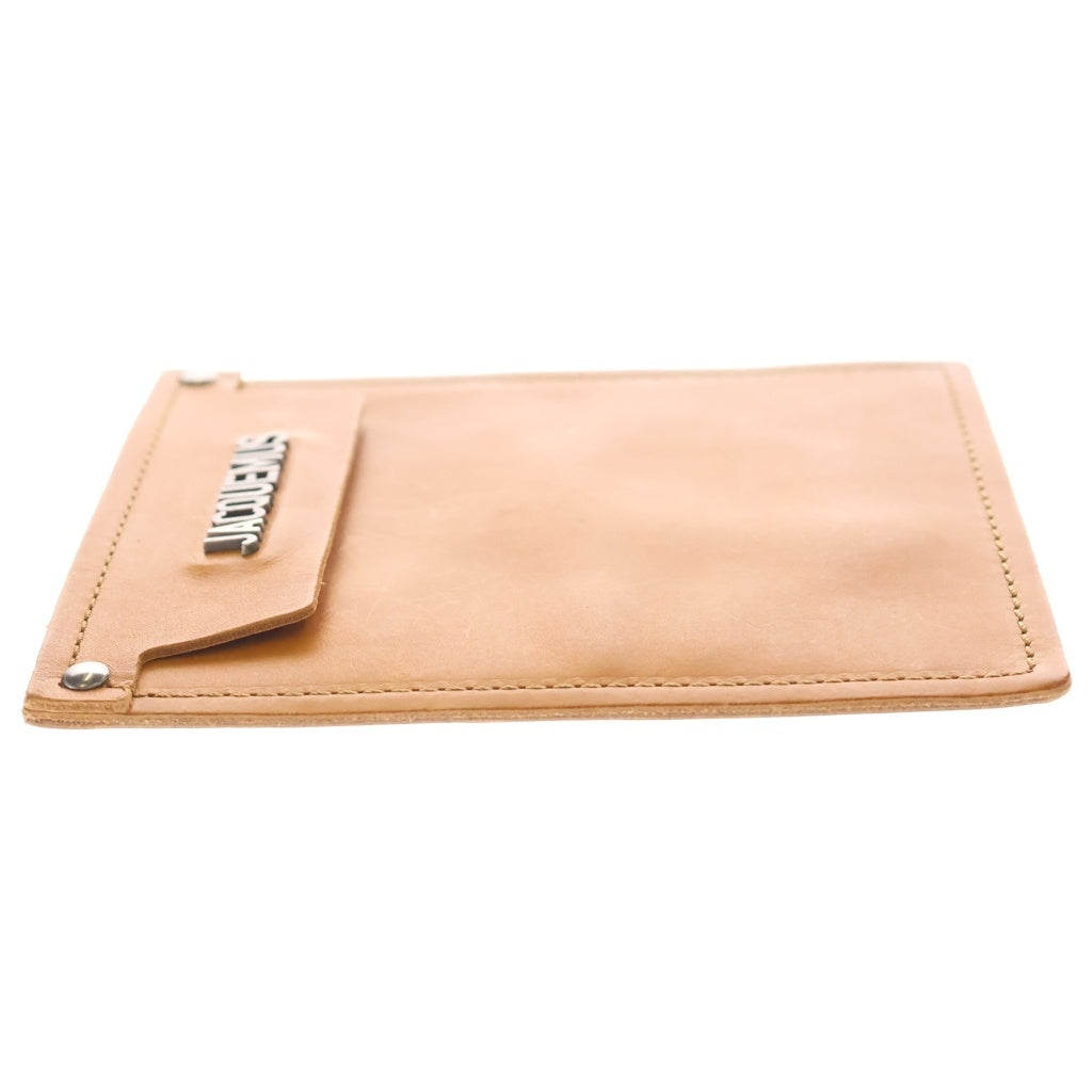 JACQUEMUS(ジャックムス) Leather Pocket ロゴプレート レザーポケット ブラウン