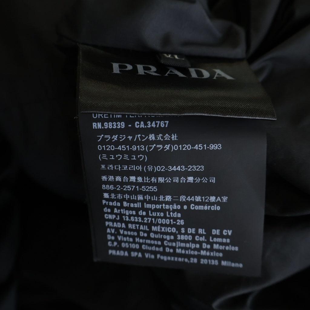 PRADA SPORT(プラダ スポーツ) 21AW BEYOND THE LINE ラバーロゴ パデットダブルジップアップジャケット ブラック LR-MX008-MK2 SGB296 S192