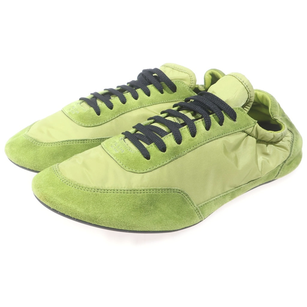 PRADA(プラダ) Collapse Re-Nylon and Suede Elasticized Sneakers コラパス スエード エラスティック スニーカー グリーン