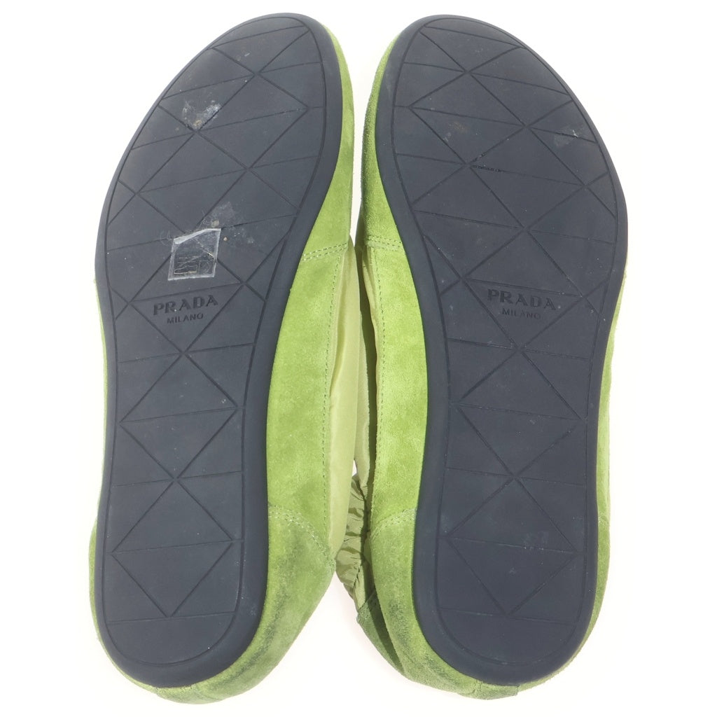 PRADA(プラダ) Collapse Re-Nylon and Suede Elasticized Sneakers コラパス スエード エラスティック スニーカー グリーン