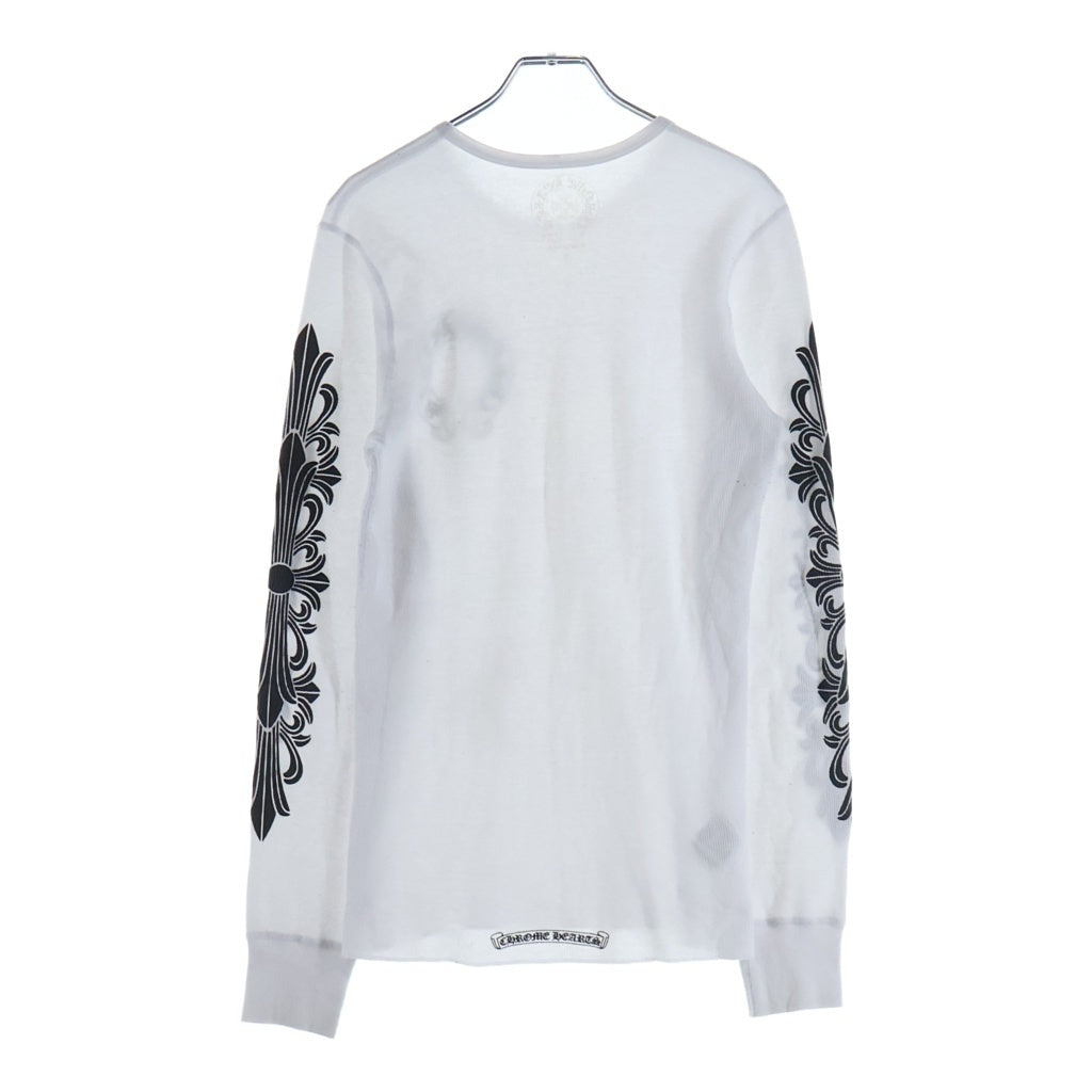 CHROME HEARTS(クロムハーツ) Thermal L S 袖フローラルプリントサーマル長袖カットソー ホワイト