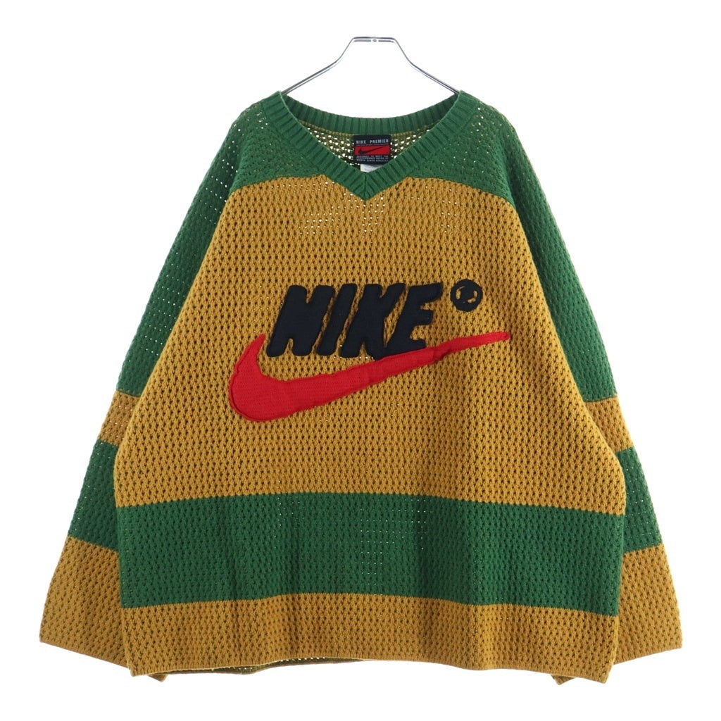 NIKE(ナイキ) xCPFM Crochet Hockey Sweater Chutney HJ5891-712 xカクタスプラントフリーマーケット クロシェ ホッケー セーター イエロー/グリーン HJ5891-712