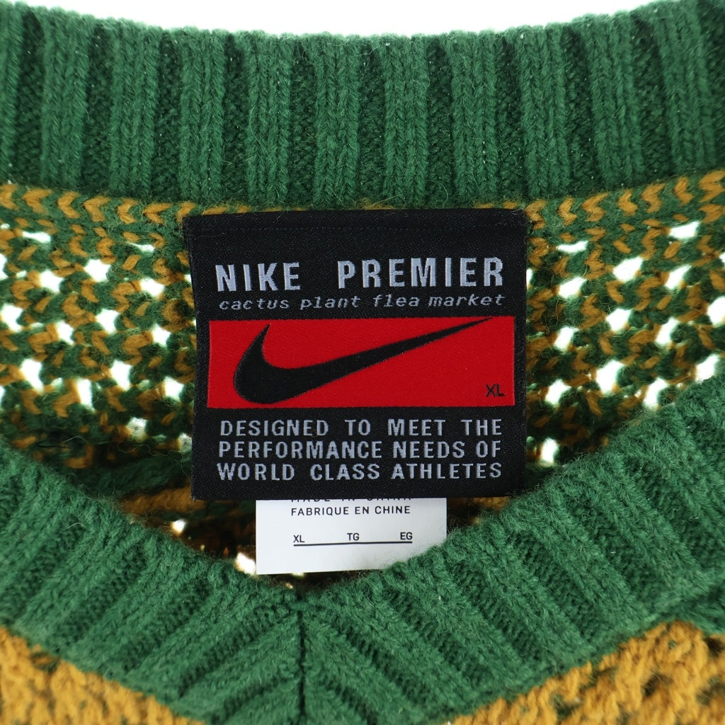 NIKE(ナイキ) xCPFM Crochet Hockey Sweater Chutney HJ5891-712 xカクタスプラントフリーマーケット クロシェ ホッケー セーター イエロー/グリーン HJ5891-712