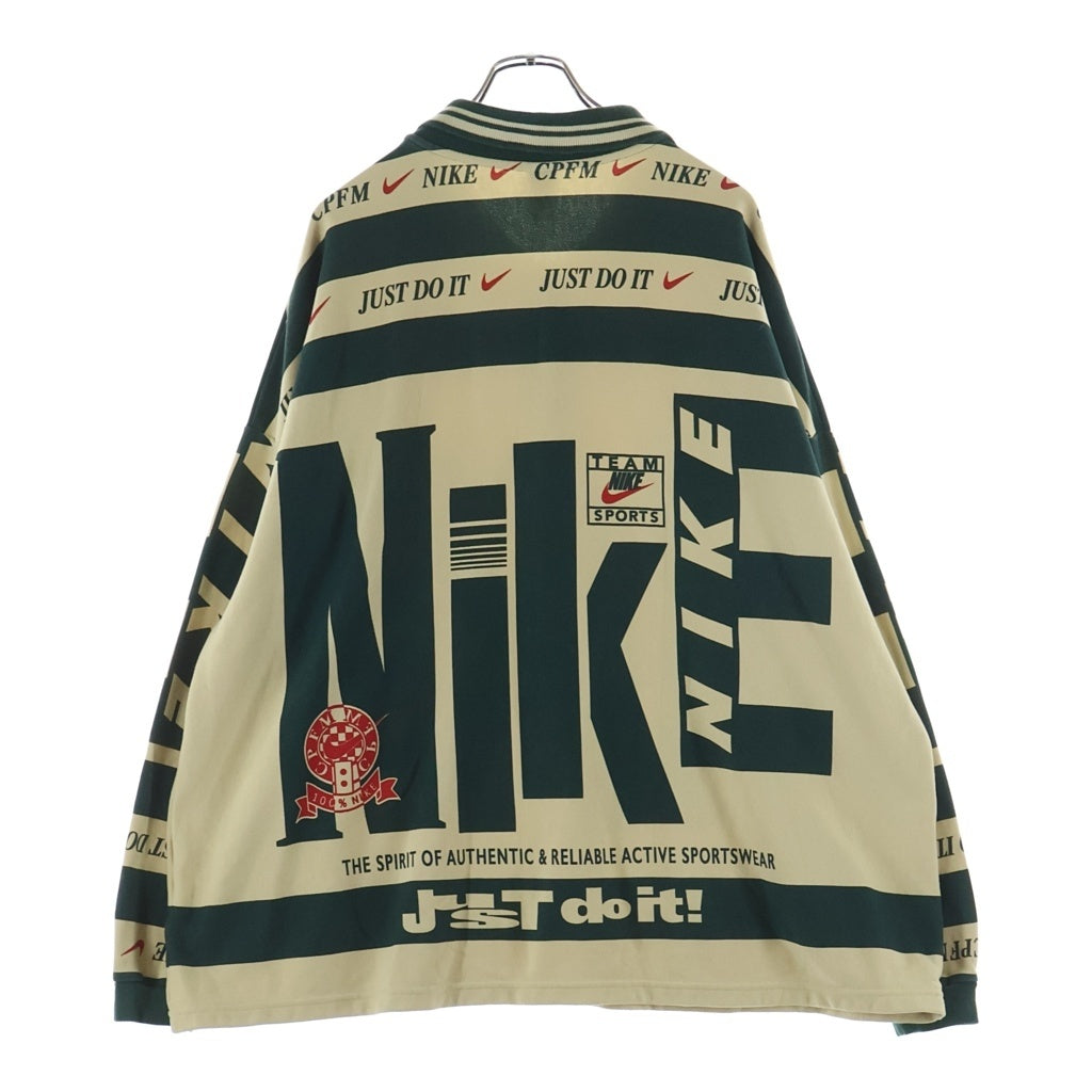 NIKE(ナイキ) 21SS xCPFM Longsleeve Polo DA2592-397 xカクタスプラントフリーマーケット 襟付き ポロ ロングスリーブカットソー グリーン/ベージュ