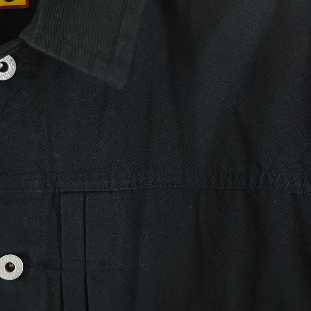 HUMAN MADE(ヒューマンメイド) ×Girls Dont Cry Work Jacket ×ガールズドントクライ ロゴ刺繍 ワークジャケット ブラック