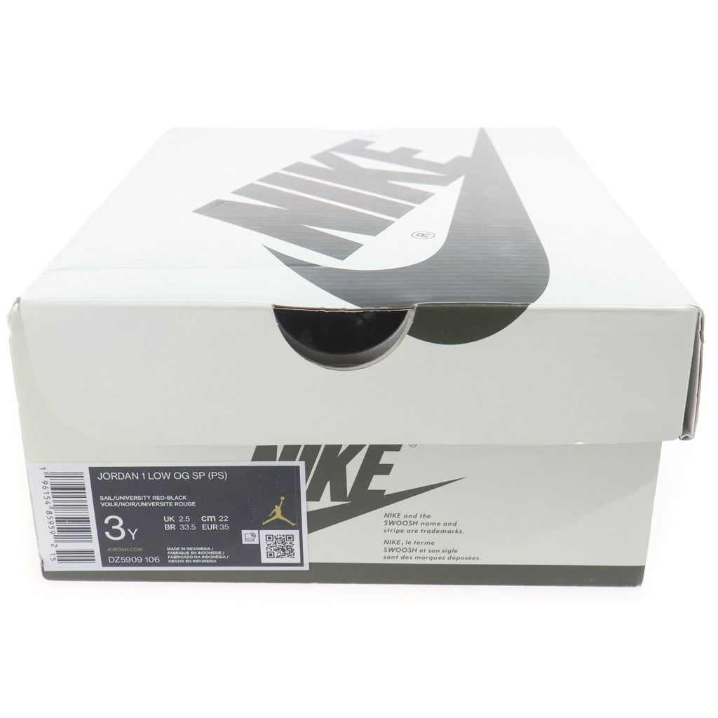 NIKE(ナイキ) ×TRAVIS SCOTT WMNS AIR JORDAN 1 LOW OG DZ5909-106 トラヴィススコット ウィメンズ エアジョーダン1 ローカットスニーカー マルチ 3Y/22.0cm