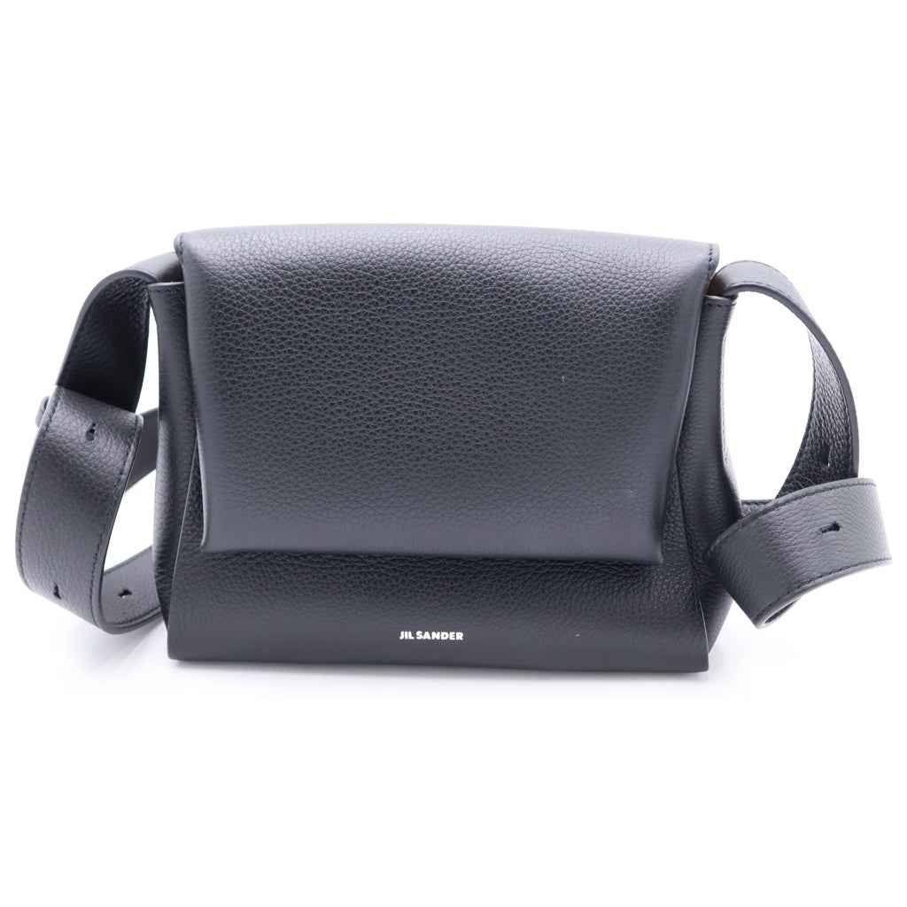 JIL SANDER(ジルサンダー) ENVELOPE MESSENGER MINI エンベロープ メッセンジャー ミニ ショルダーバッグ ブラック レディース