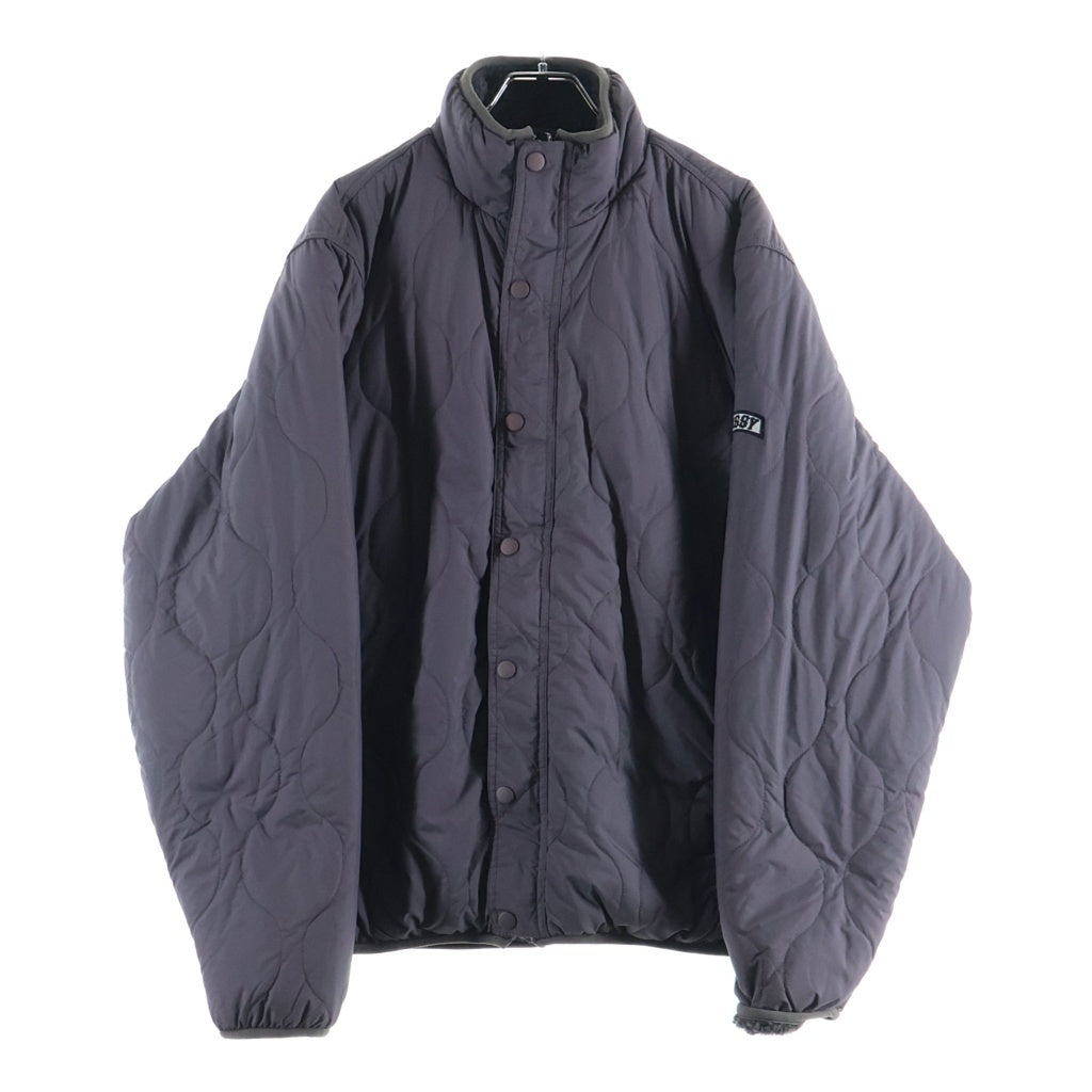 STUSSY(ステューシー) キルティング フリース リバーシブルジャケット グレー