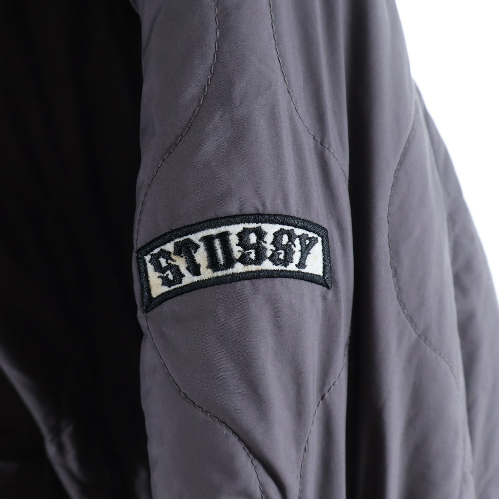 STUSSY(ステューシー) キルティング フリース リバーシブルジャケット グレー