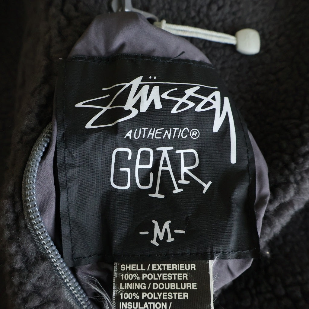 STUSSY(ステューシー) キルティング フリース リバーシブルジャケット グレー