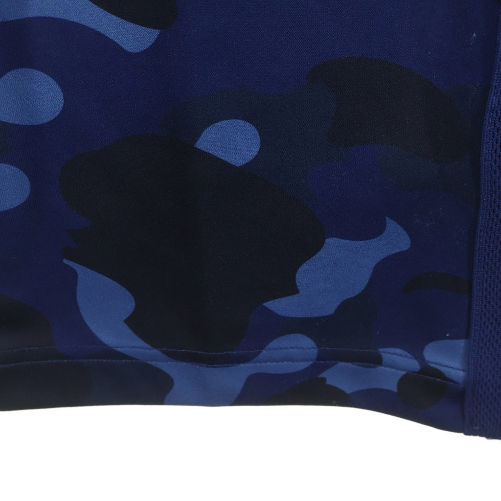 A BATHING APE(アベイシングエイプ) COLOR CAMO METAL LOGO RELAXED FIT カラーカモ メタルロゴ リラックスフィット スウェットパンツ ブルー 001PTL801315M