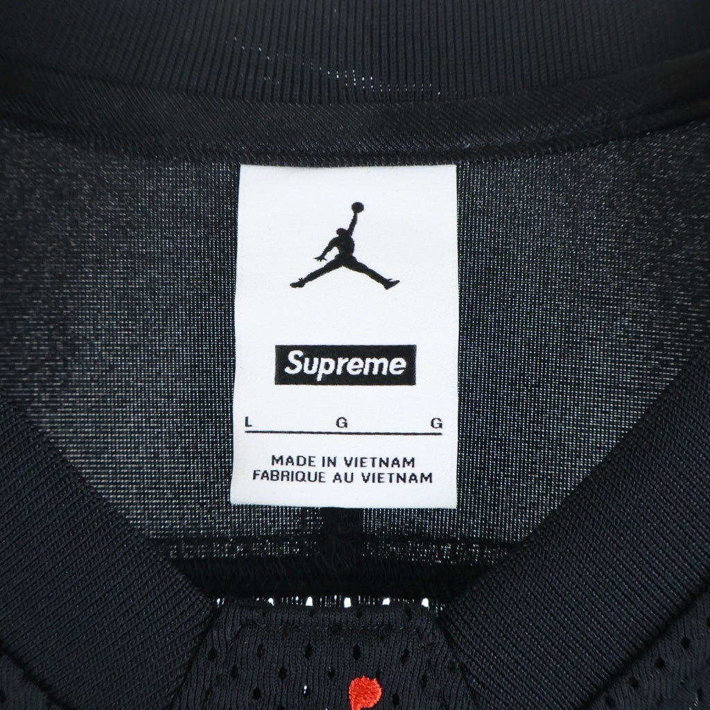 SUPREME(シュプリーム) 26SS ×Jordan Warm Up Jersey ×ジョーダン ウォームアップジャージ メッシュ 半袖カットソー Tシャツ ブラック -