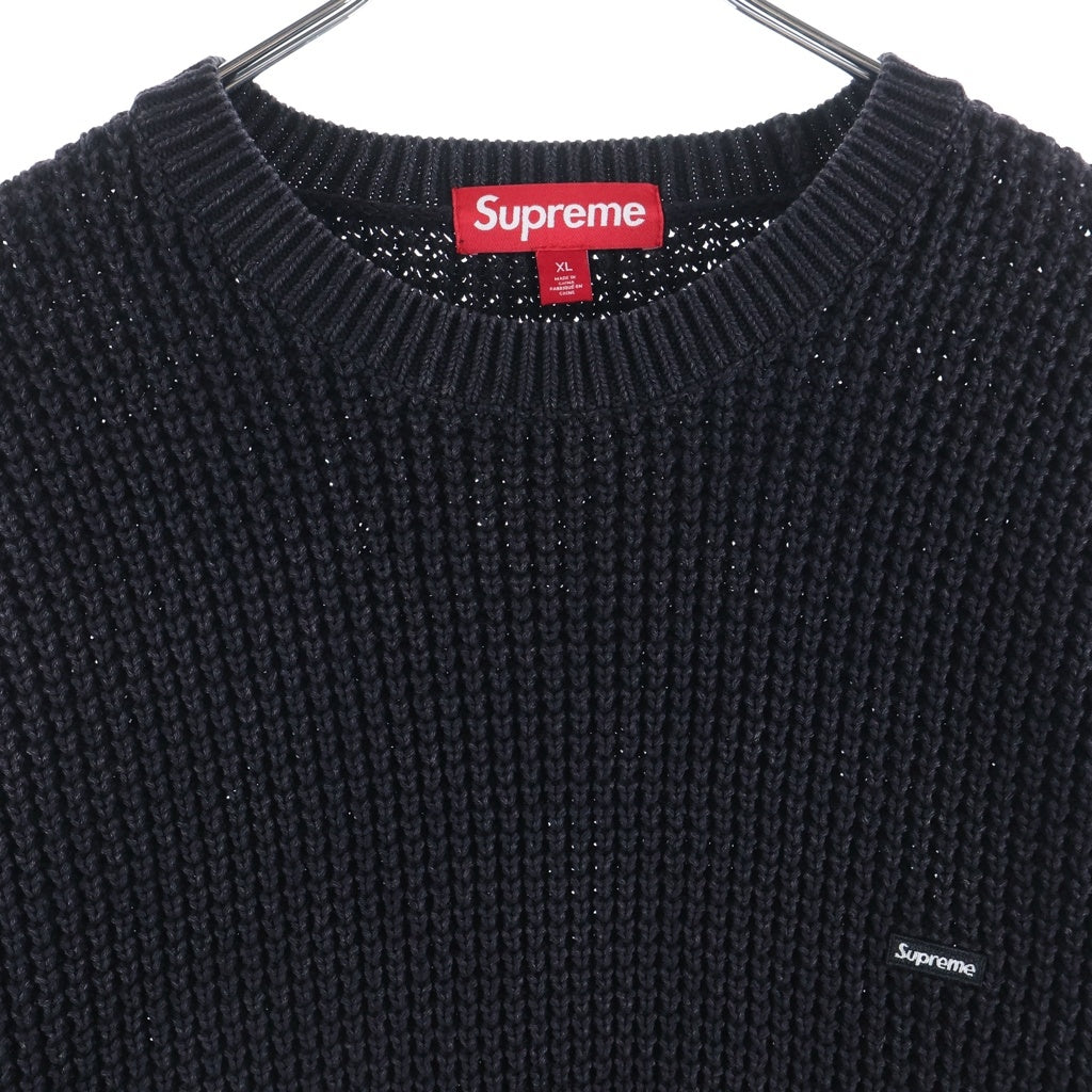 SUPREME(シュプリーム) 26SS Melange Rib Knit Sweater メランジ リブ クルーネック ニットセーター ブラック