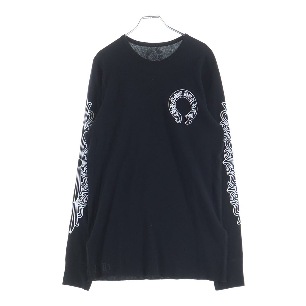 CHROME HEARTS(クロムハーツ) Horseshoe Thermal L/S Tee ホースシュー サーマル長袖Tシャツ ブラック